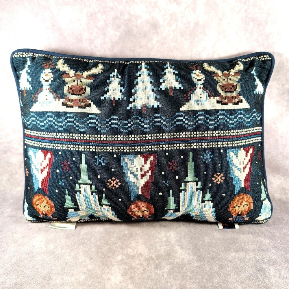 Disney Double Sided Frozen Tapestry Throw Lumbar Pillow 12
